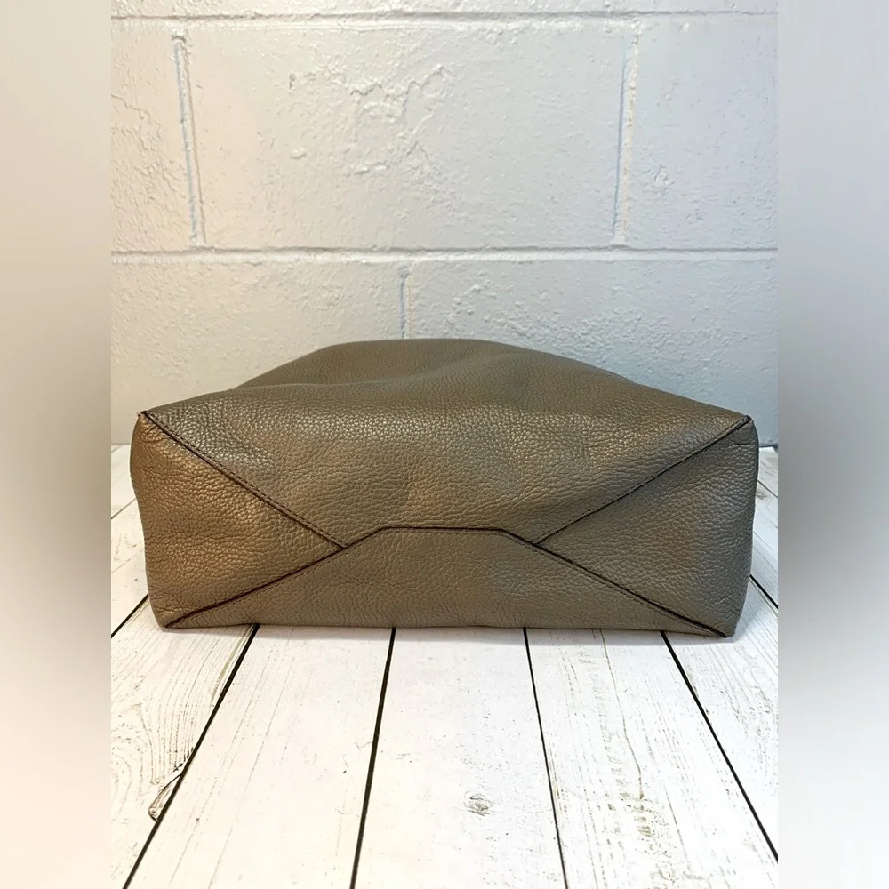 Michael Kors Junie Large Pebbled Leather Truffle Tan Tote Messenger Shoulder Bag